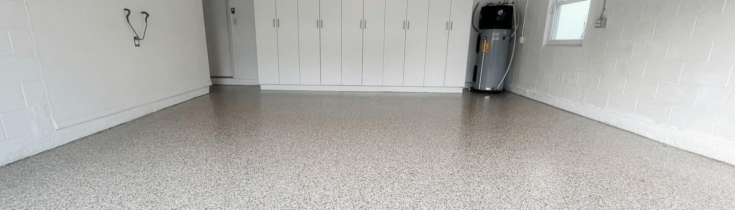 Picture of a Garage flooring with epoxy applied