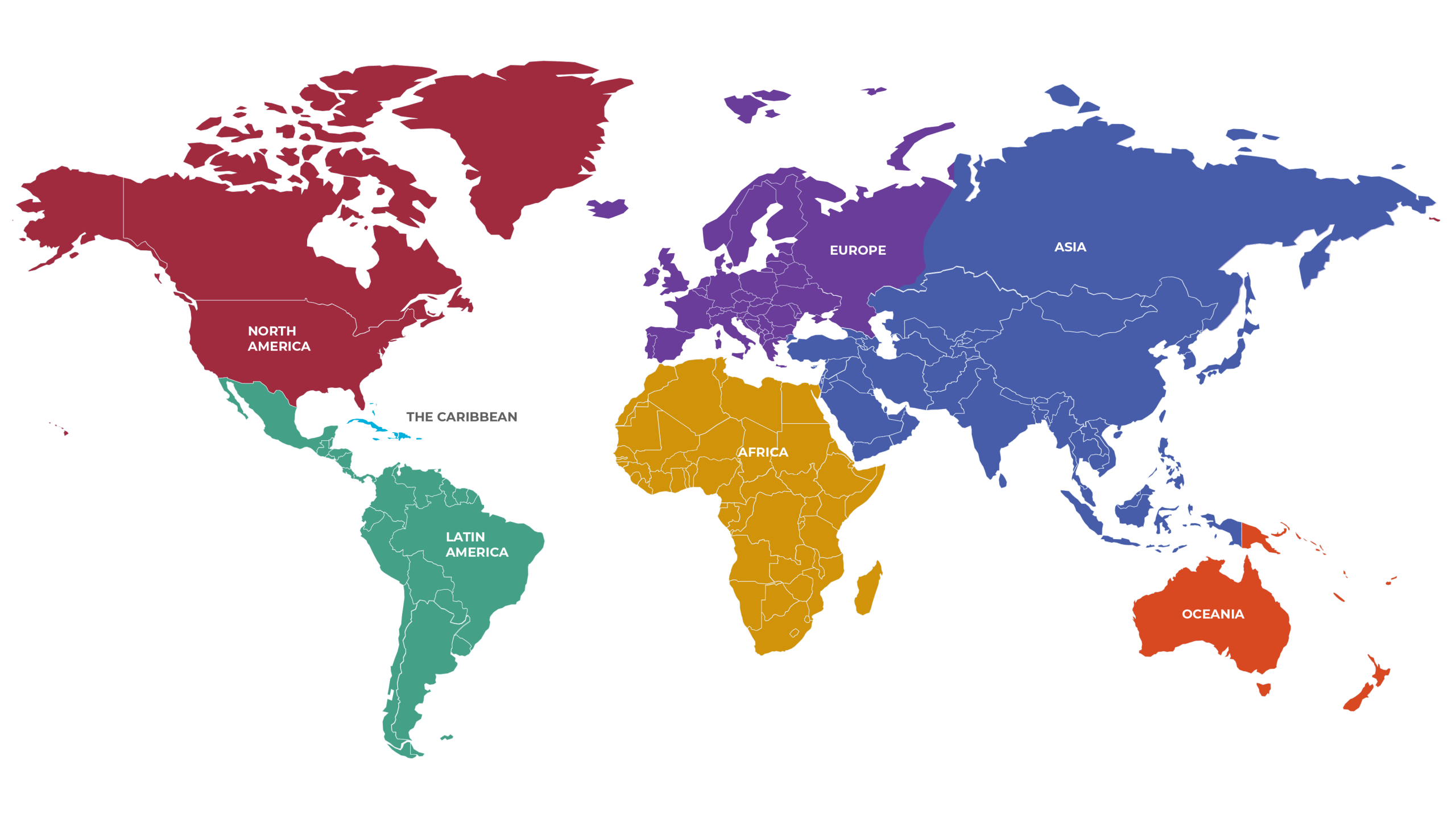 World Map Multimedia USA Coverge